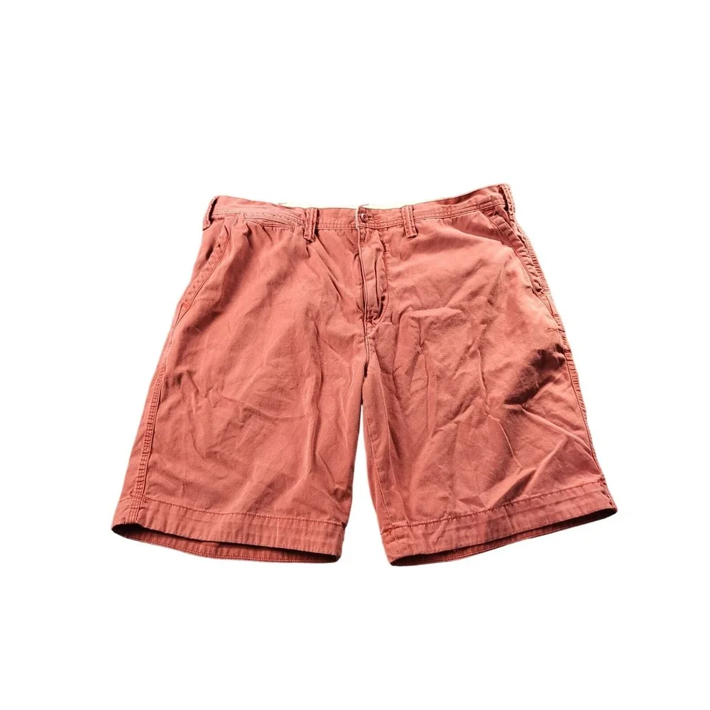 Polo Ralph Lauren‎ Khaki Shorts Relaxed Fit Men Sz 38 Shrimp Red Classic Preppy